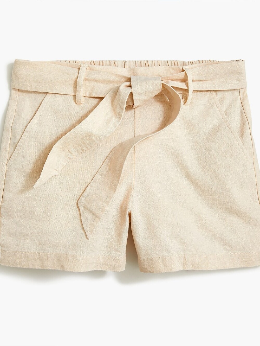 J. Crew Factory Tie-waist short in linen-cotton